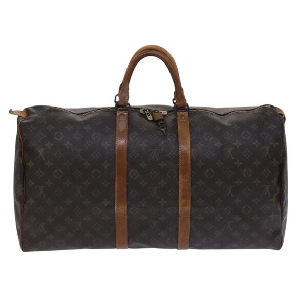 LOUIS VUITTON Monogram Keepall 55 Boston Bag M41424 LV Auth MY147 - Picture 1 of 16